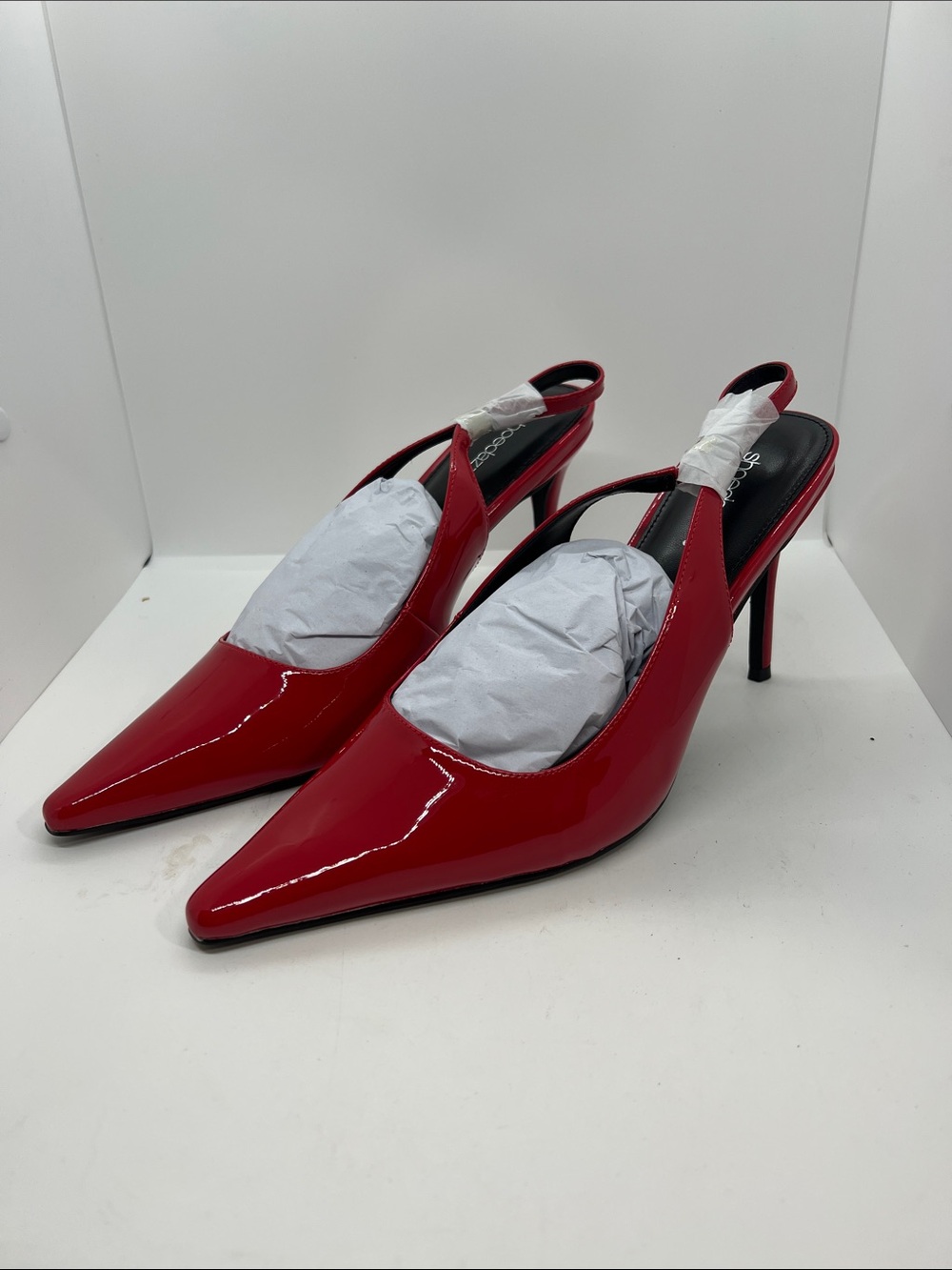 Sexy Red Slingback High Heel Pumps. Size 12